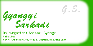 gyongyi sarkadi business card